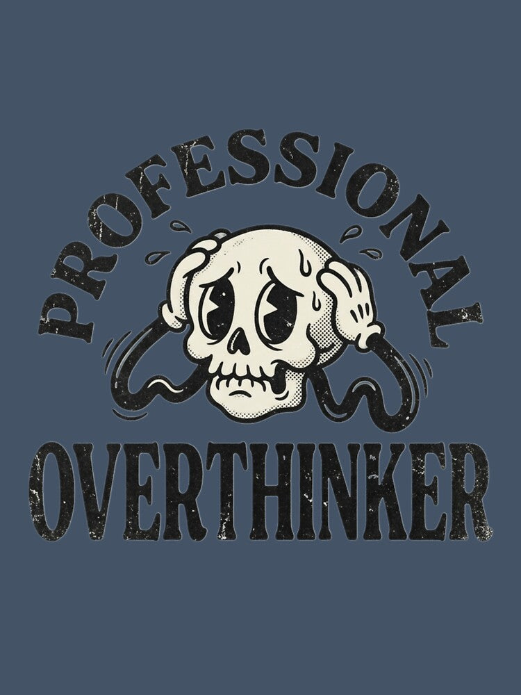 Professional Overthinker - Funny Vintage Rubber Hose Cartoon by David Wasson