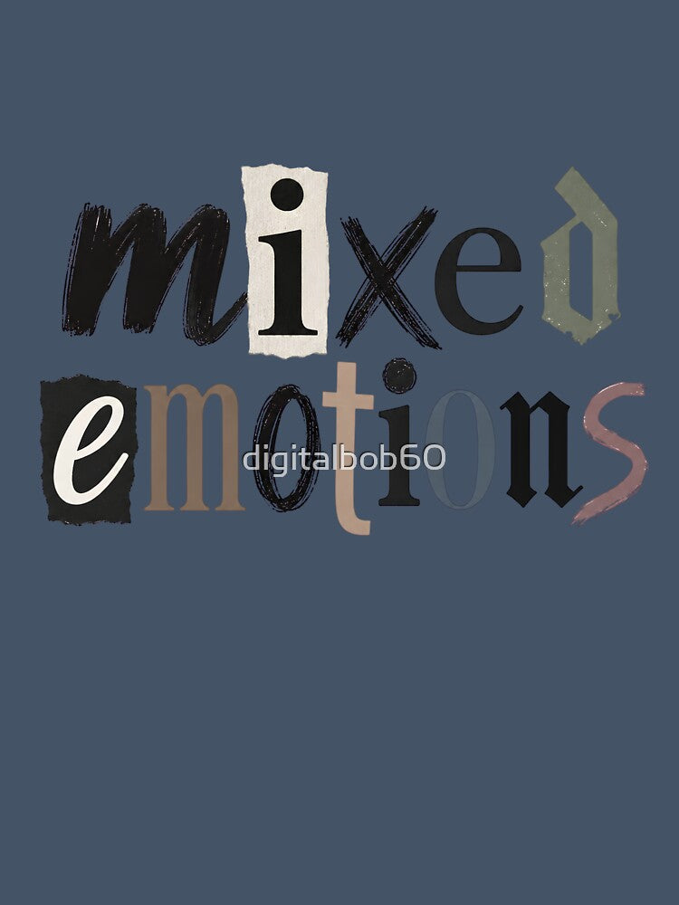Mixed Emotions Ransom Note Grunge Typography by digitalbob60