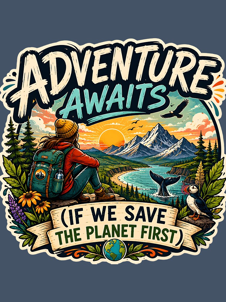 Adventure Awaits (If We Save The Planet First) by Stylishly Eco