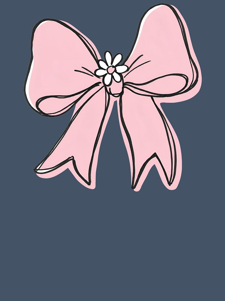 Pink Coquette Bow | Cute Girly Ribbon | Soft Aesthetic Floral Bow Design by Rush2Buy
