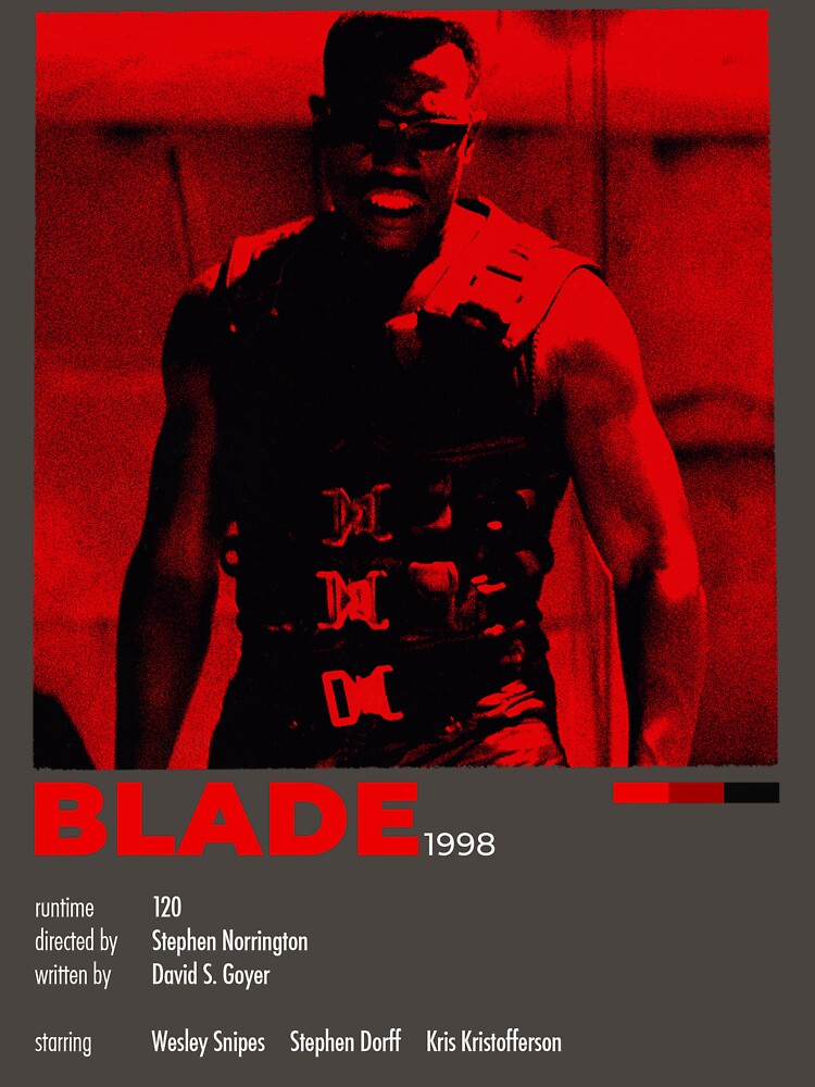 Blade 1998 Inspired Fan Art Poster | Minimalist Retro Movie Print by damnoklou