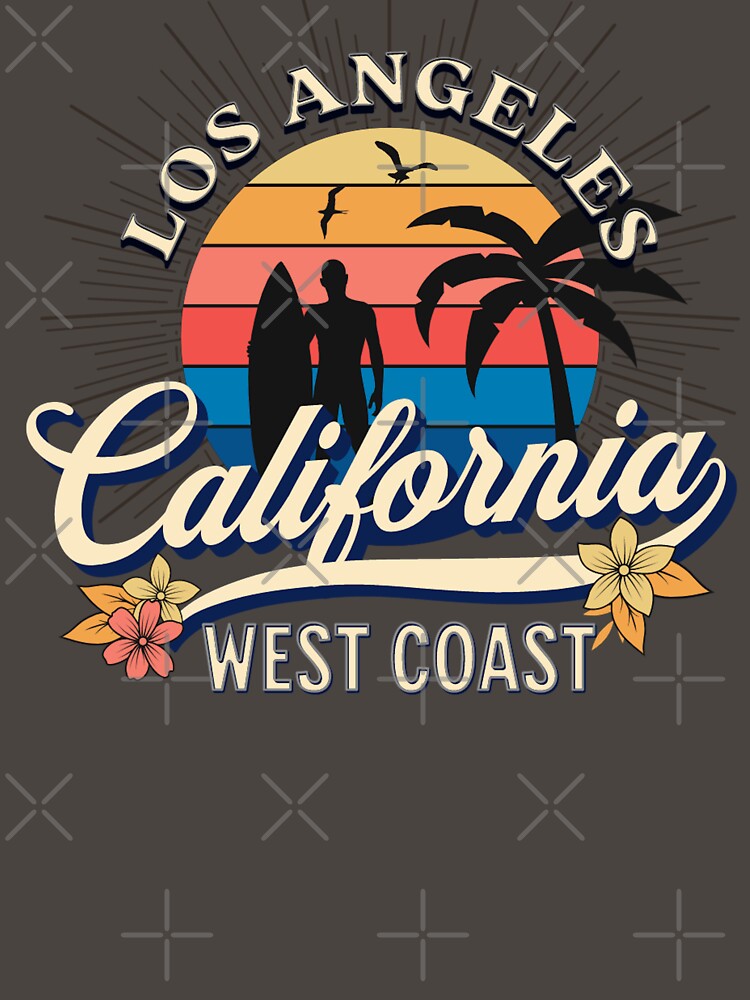 Beaches Surfing Los Angeles California by CattlettArt