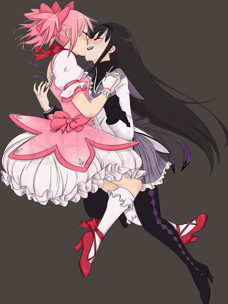 Madoka Magica Madoka and Homura by SirSketch EDoodle
