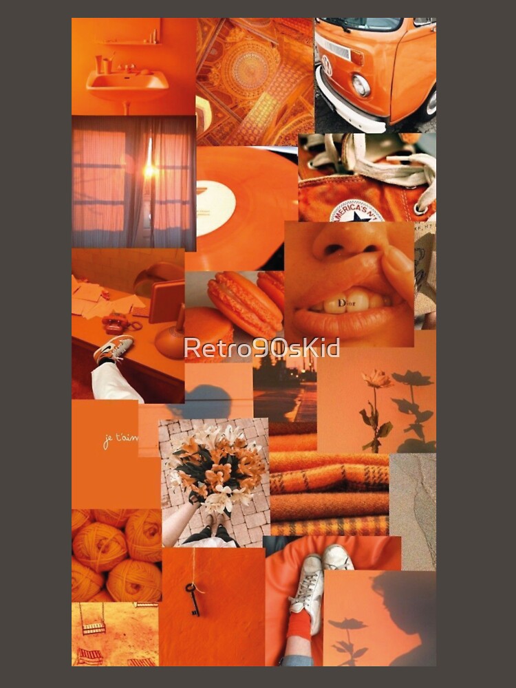 Orange Vintage Aesthetic Collage by Retro90sKid