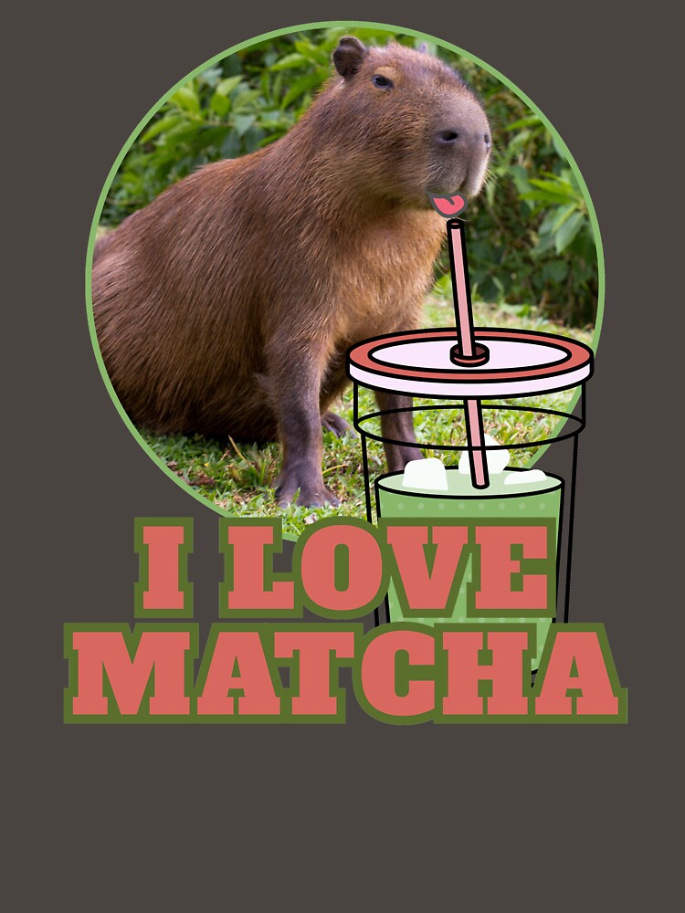 I Love Matcha Capybara Cute Kawaii Aesthetic by PaniKulka