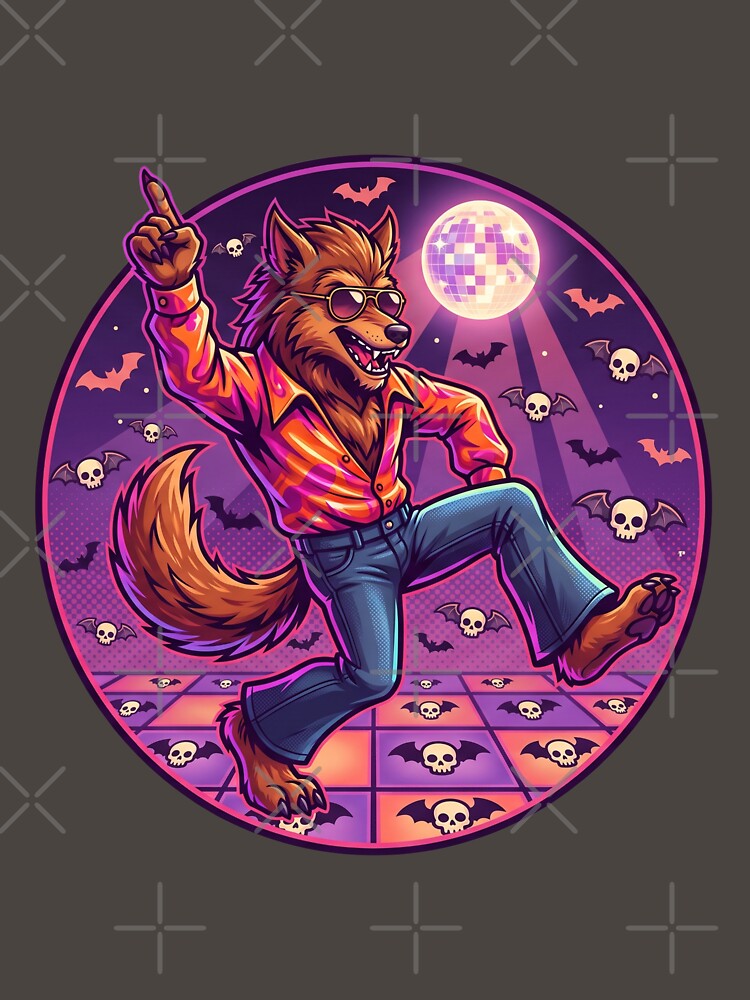 Disco Werewolf 70s Funk Retro Vintage Halloween Graphic by Ink & Void Co.