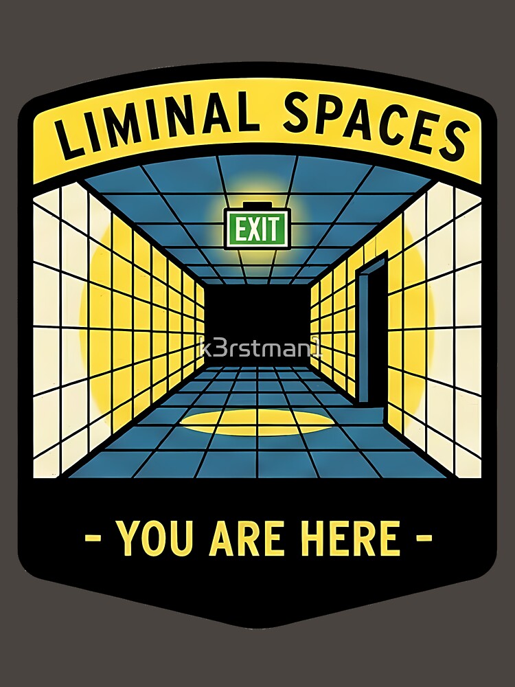 Liminal Spaces You Are Here Exit Sign Surreal by k3rstman1