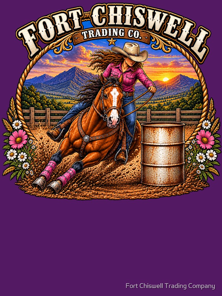 Rodeo Barrel Racing by Fort Chiswell Trading Company