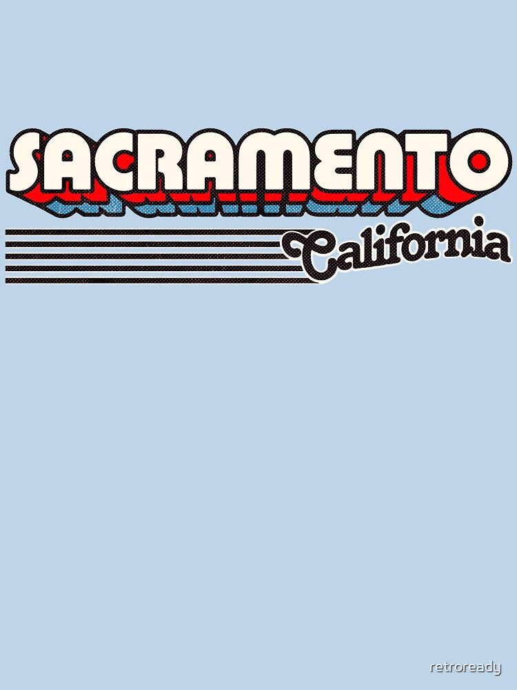 Sacramento, California | Retro Stripes by retroready