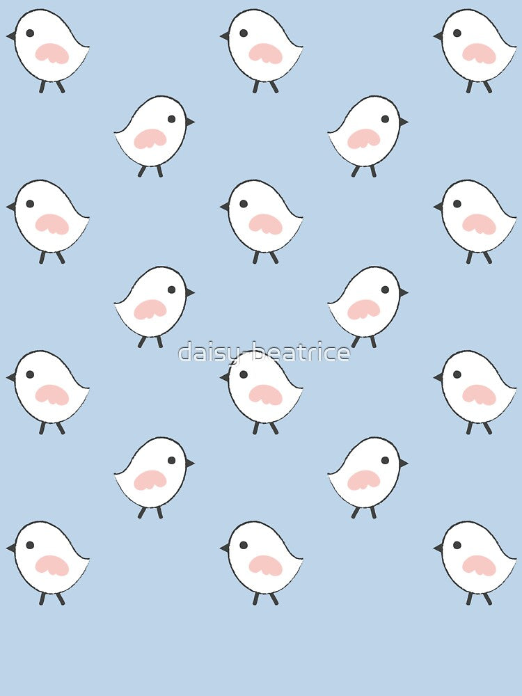 Busy Birdies Pattern - Sapphire and Rose Quartz by Daisy Beatrice