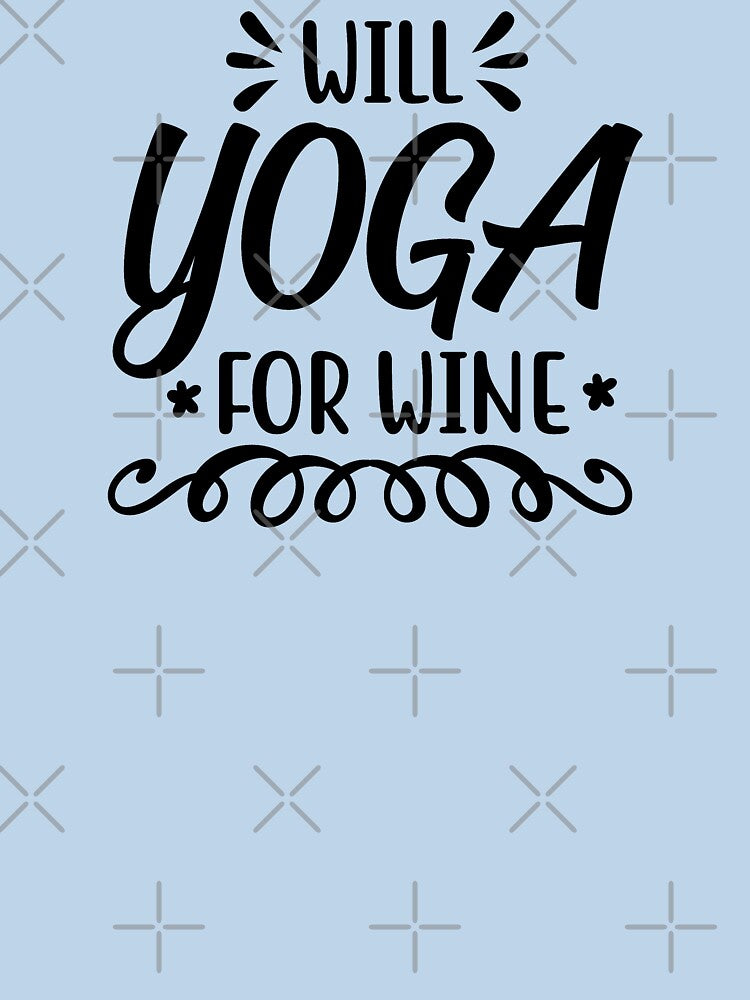 Yoga Quote Will Yoga For Wine Motivational Saying by SoccaTamam