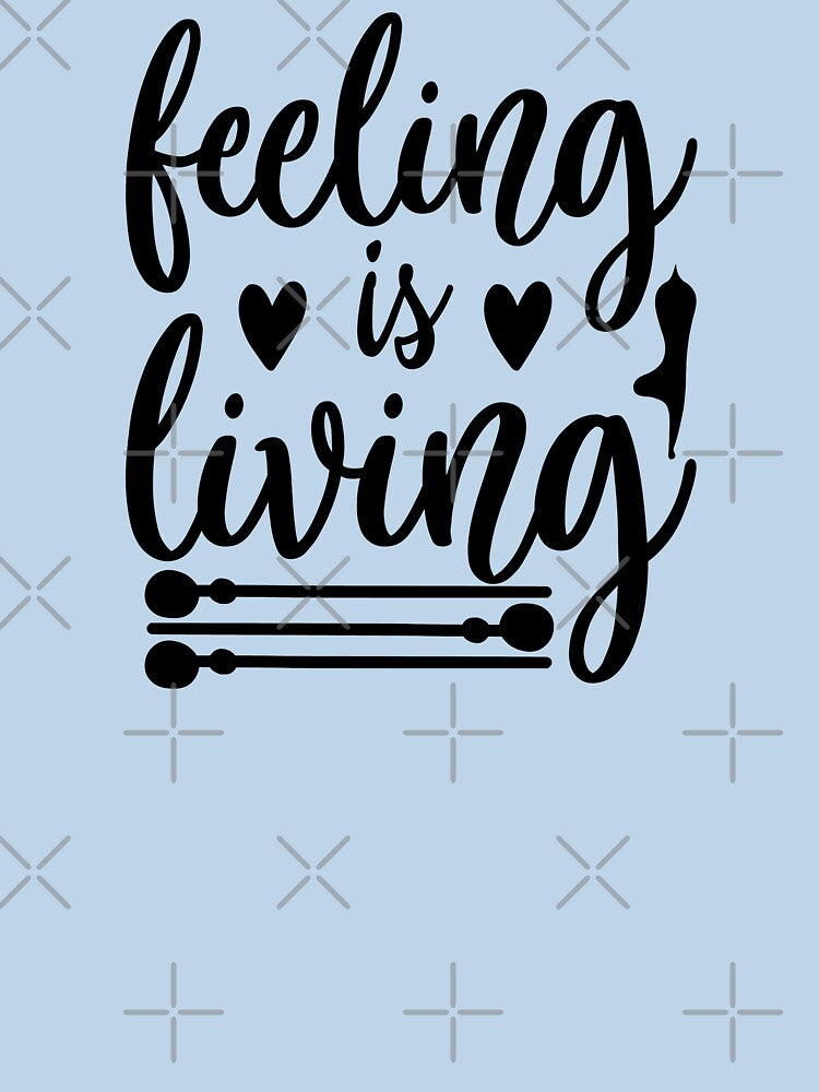 Yoga Quote Feeling Is Living Motivational Saying by SoccaTamam