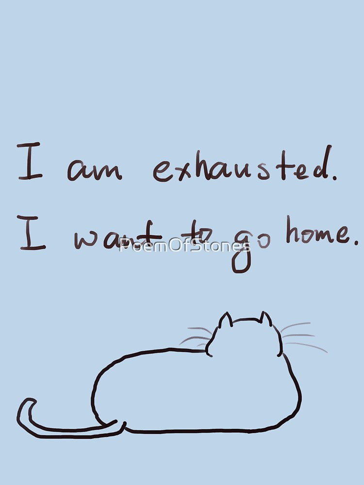 Emotionally exhausted cat loaf by PoemOfStones