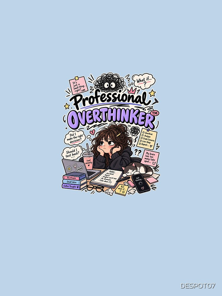 Professional Overthinker – Funny Overthinking Humor by DESPOT07