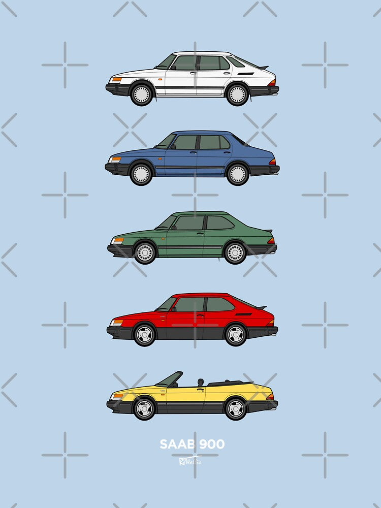 Saab 900 Classic Car Collection by RJWautographics