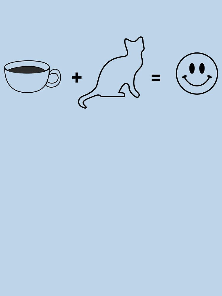 Coffee + Cat = Happiness Funny Cat by Sachie's Studio