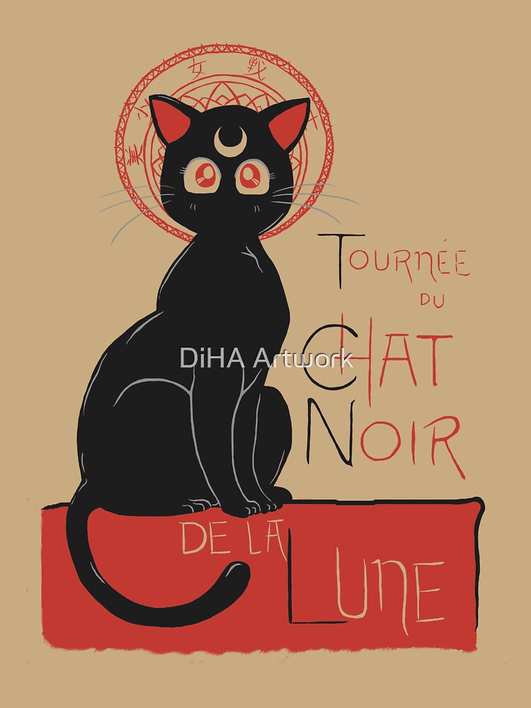 Chat Noir de la Lune by DiHA Artwork