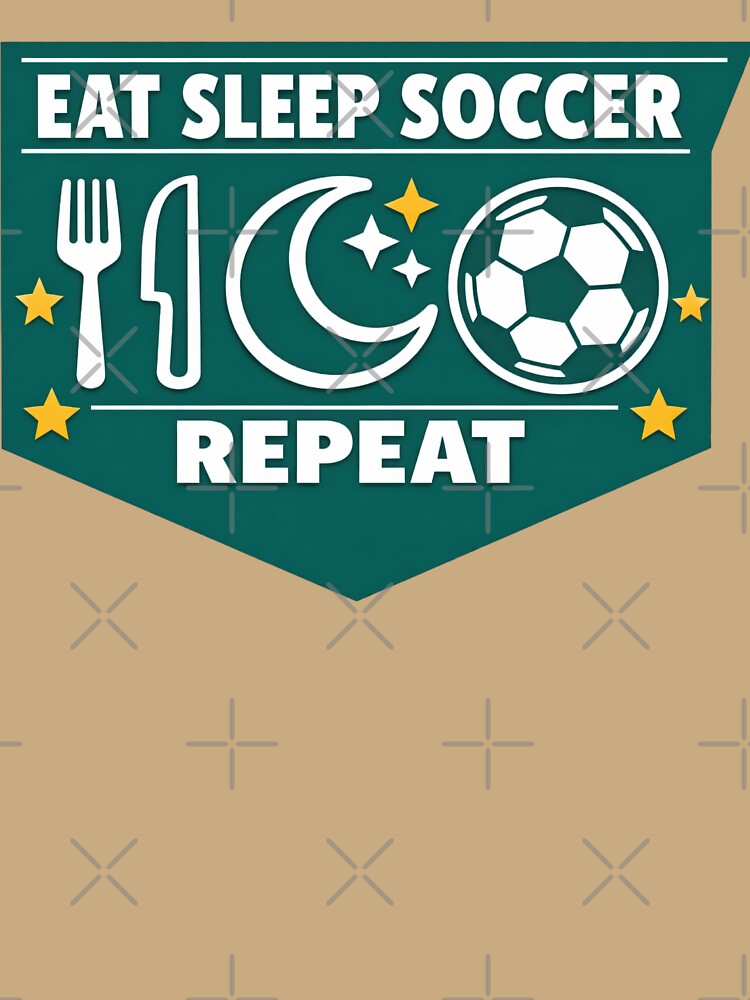 Eat Sleep Soccer Repeat Bold Fan Gift Soccer Lover by BrickByDream