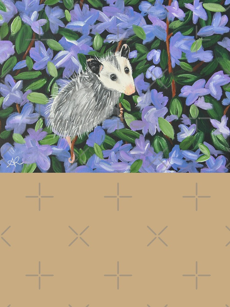 Purple Youth, Opossum Painting by Joyful Chaos Art