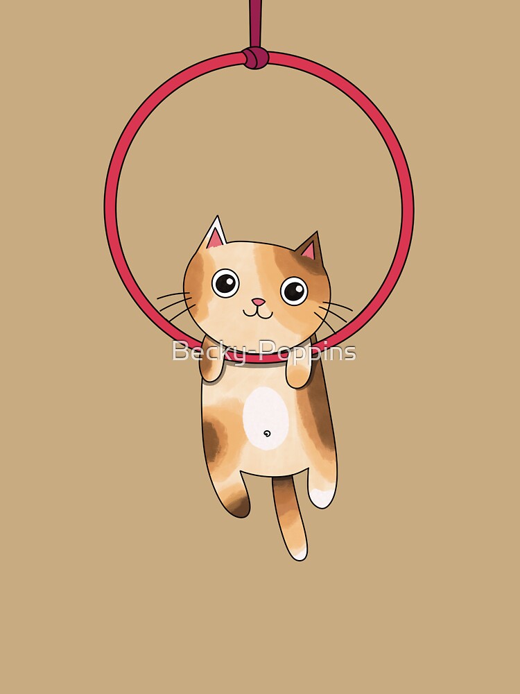 Cute Tabby Cat on Aerial Hoop | Adorable Circus Kitty by Becky-Poppins