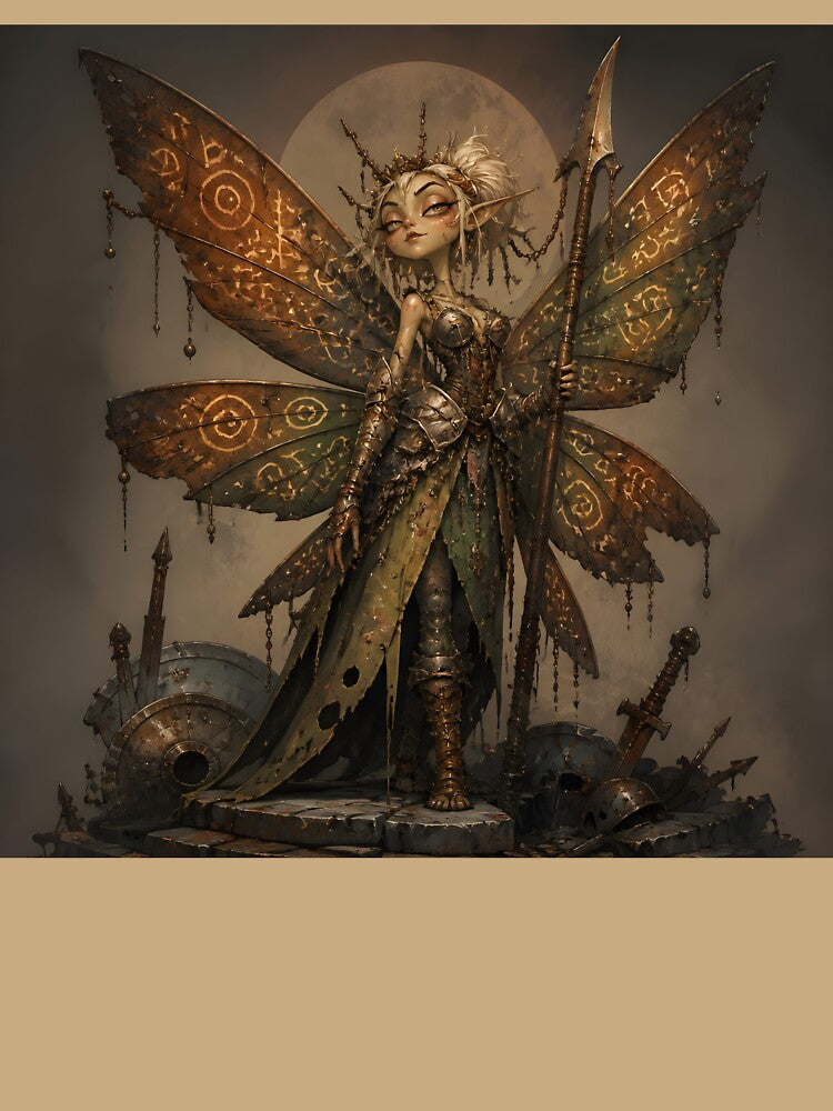 Elven Warrior Fairy with Rune Wings by sigmaartstudio