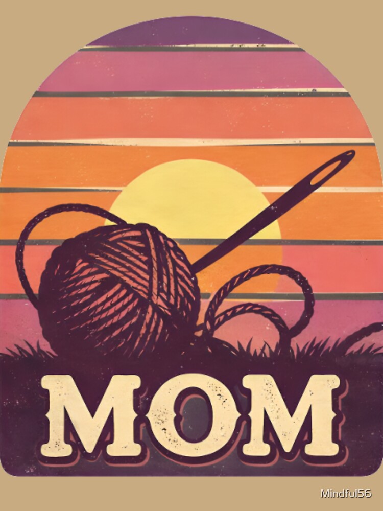 Vintage Sunset Yarn Art for Moms by Mindful56