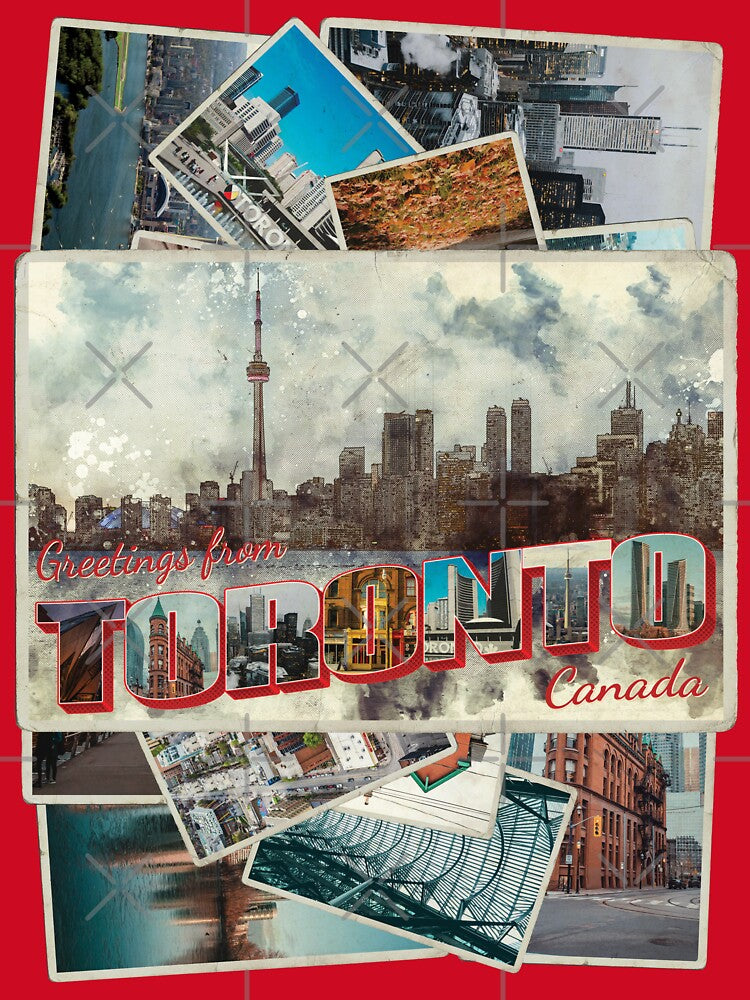 Greetings from Toronto in Canada Vintage style retro souvenir by DeveloperProp0