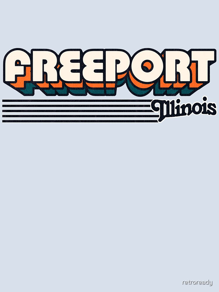 Freeport, Illinois | Retro Stripes by retroready