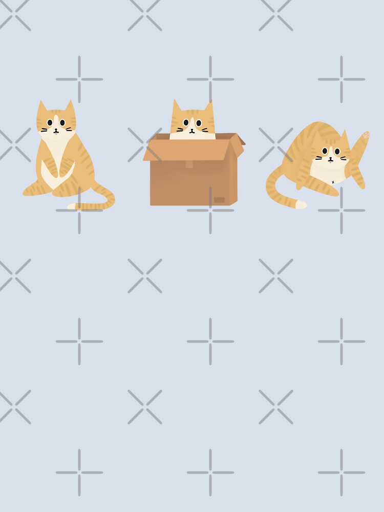 Chunky Orange and White Cat Doodle Pack by BluebellPainter