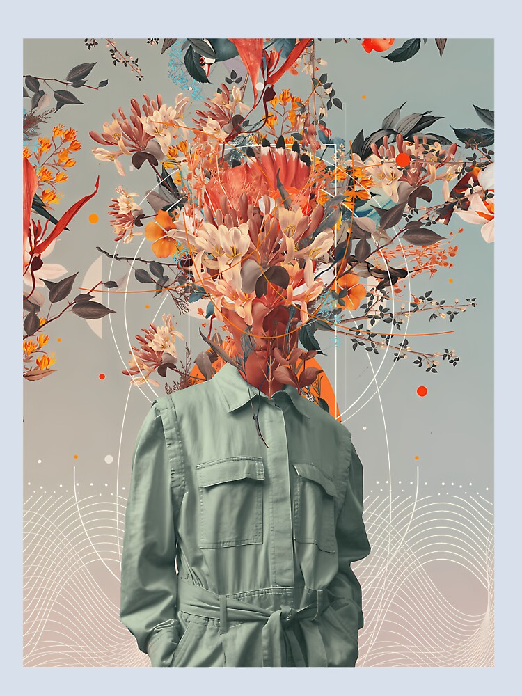 You Smell Like Home Surreal Floral Head by mcsaazhxo57
