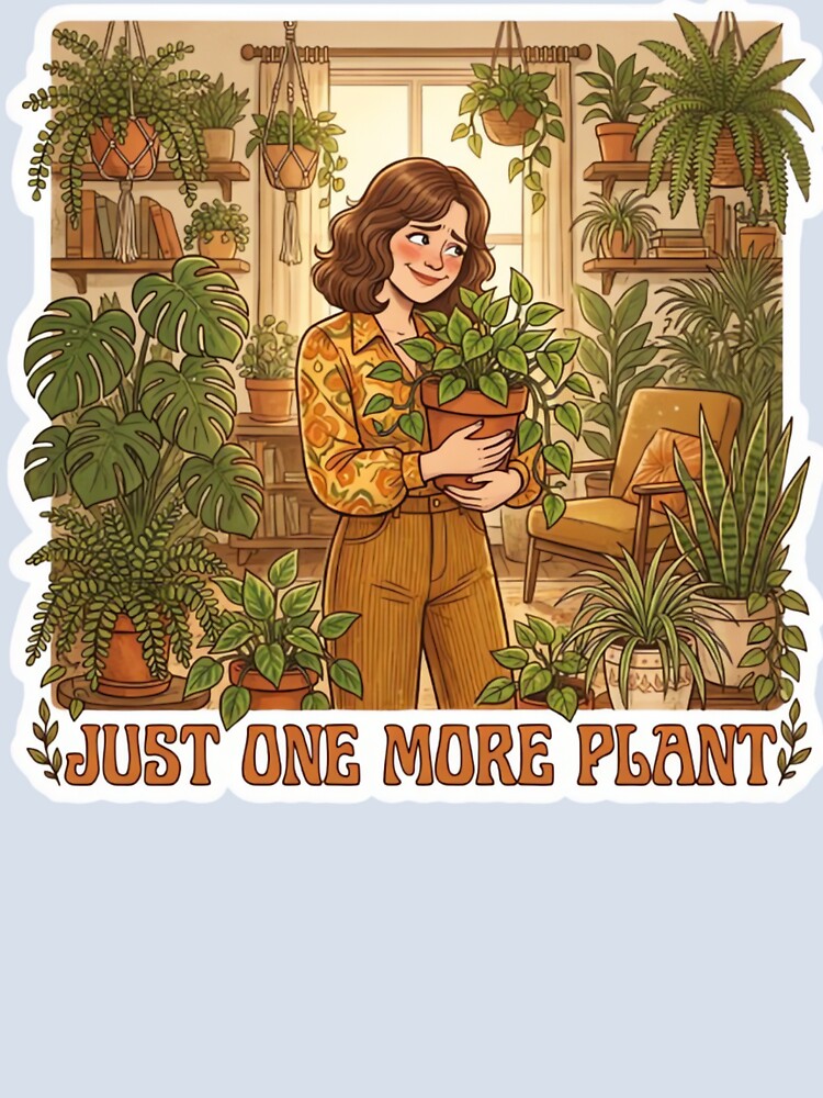 Just One More Plant Vintage Botanical Indoor Jungle Aesthetic by urbinet