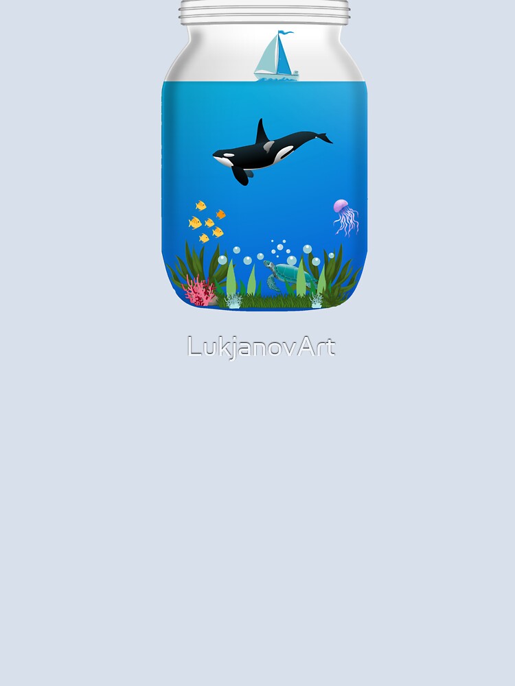 Sea world in a jar - Kawaii by LukjanovArt