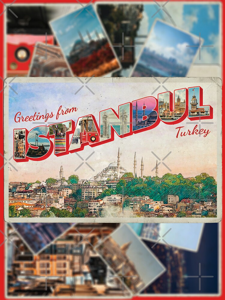 Greetings from Istanbul in Turkey Vintage style retro souvenir by DeveloperProp0