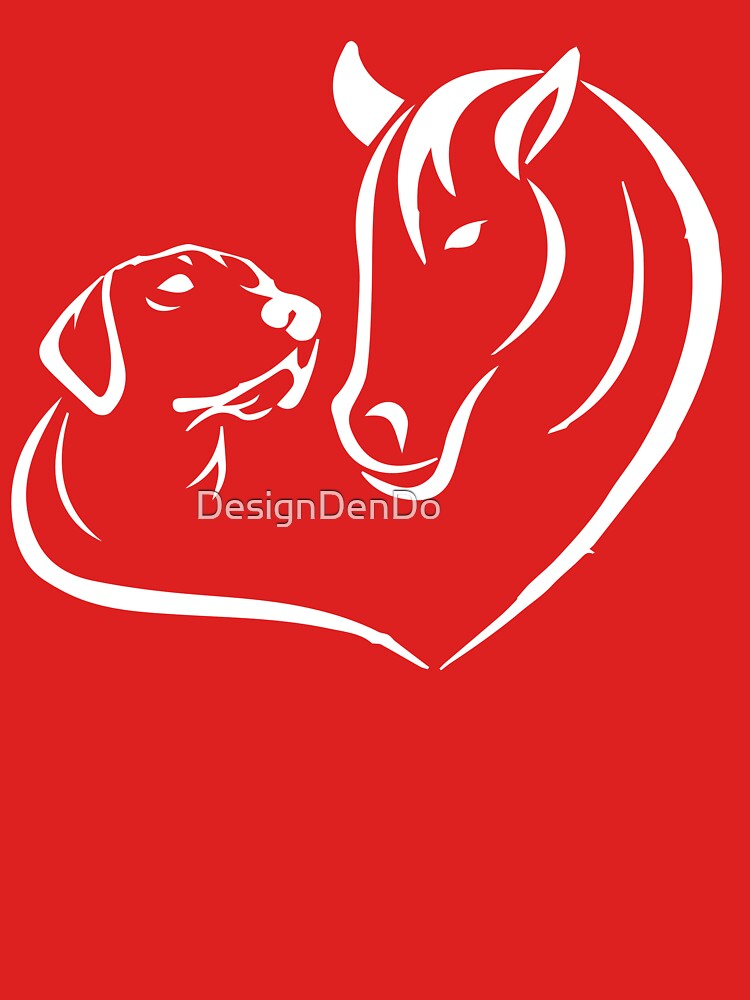 Horse Dog Lover, Dog Lover Gift, Heart Dog Horse, Dog Lover, Pet Lover, Animal Lover by DesignDenDo ⭐⭐⭐⭐⭐
