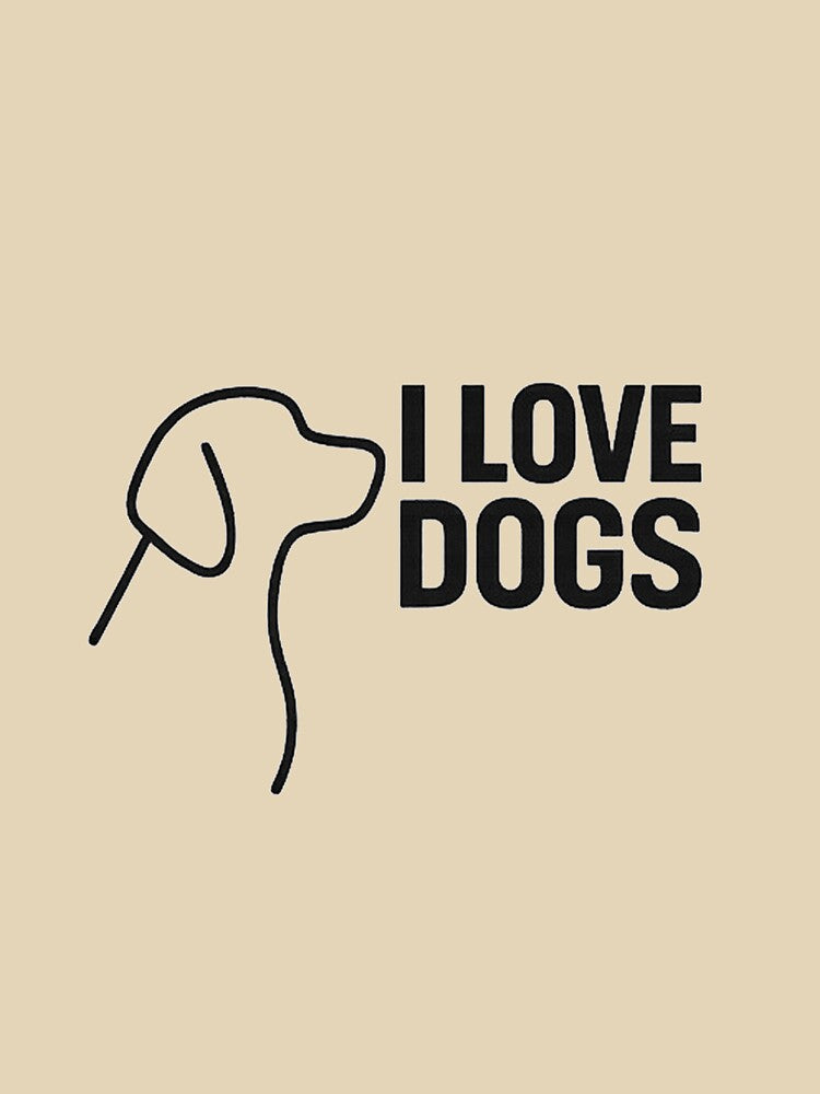 I Love Dogs – Minimalist Dog Lover Quote Design by StyleLap