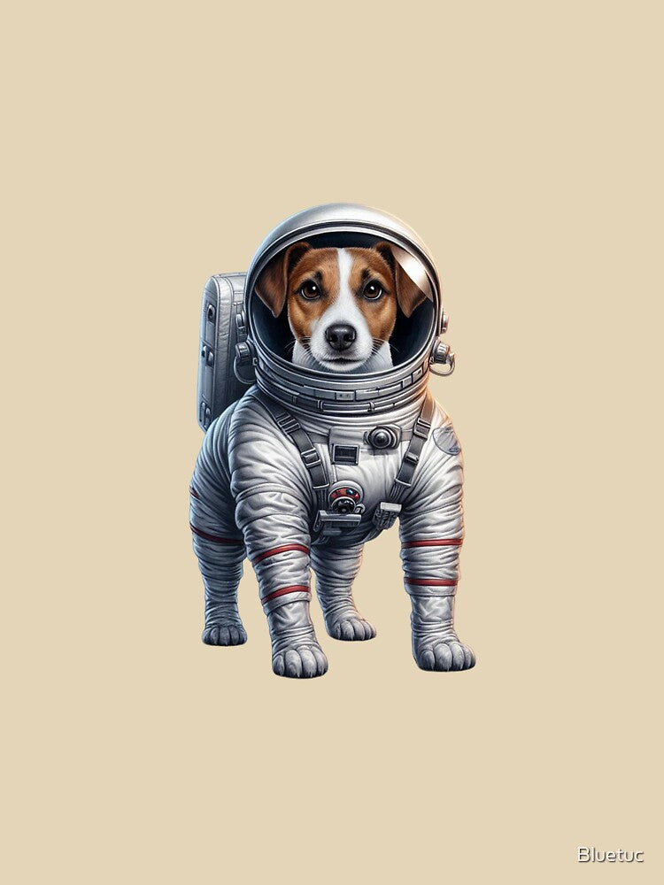 Jack Russell in a spacesuit by Bluetuc