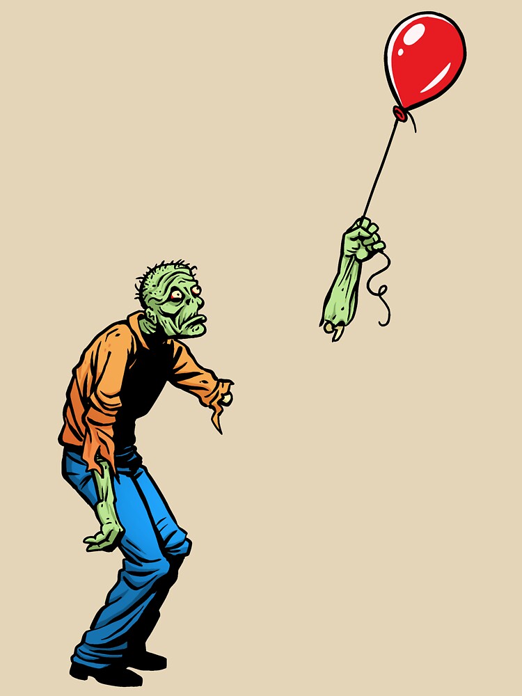 Sad Zombie with Balloon by AngelRobot