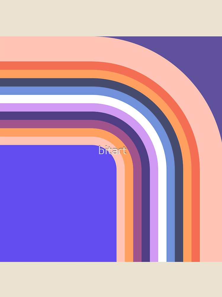 Retro 60s 70s 80s 90s Rainbow Stripes Mid-Century by bitart