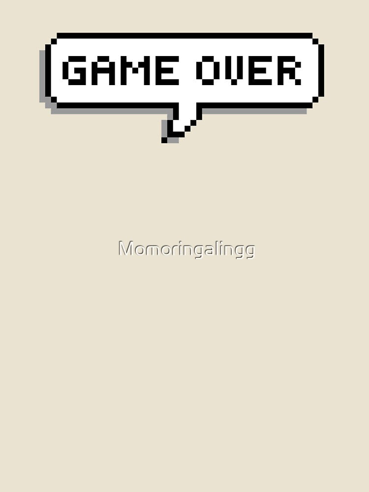 Game Over pixel speech bubble retro by Momoringalingg