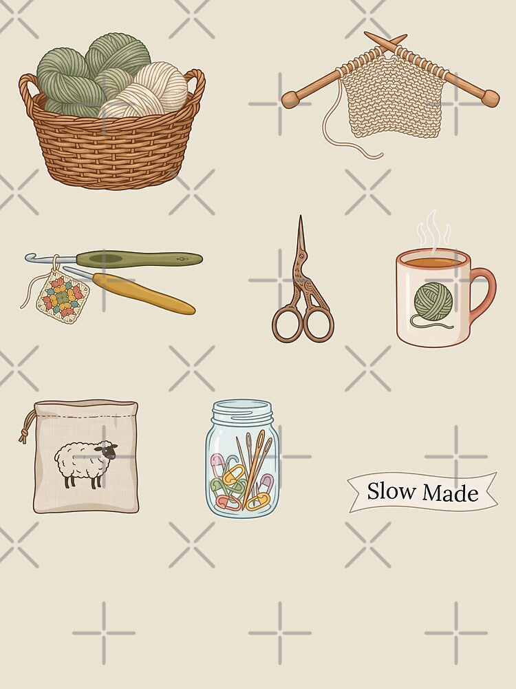 Cozy Fiber Artist Aesthetic Yarn Crafter Crochet and Knitting Art Pack by Osmose-Studio ⭐⭐⭐⭐⭐