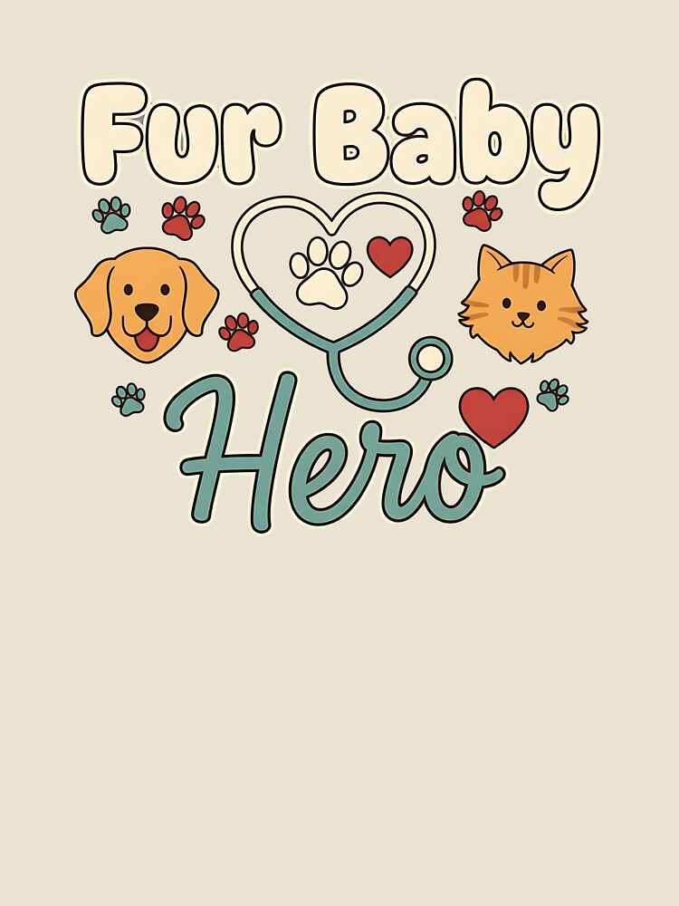 Fur Baby Hero Shirt – Veterinarian Technician Animal Lover Gift by Muzgle