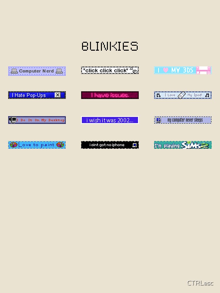 2000s Nostalgic Web Blinkies by CTRLesc