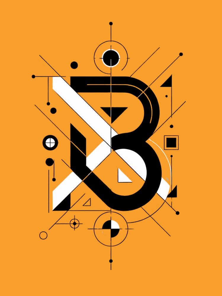 Geometric Tech Abstract - Modern Minimalist Design by StudioPixelMix