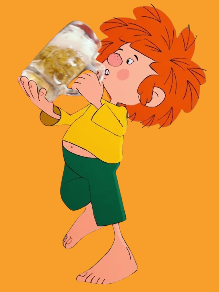 Pumuckl drinks beer by DieViolettHund