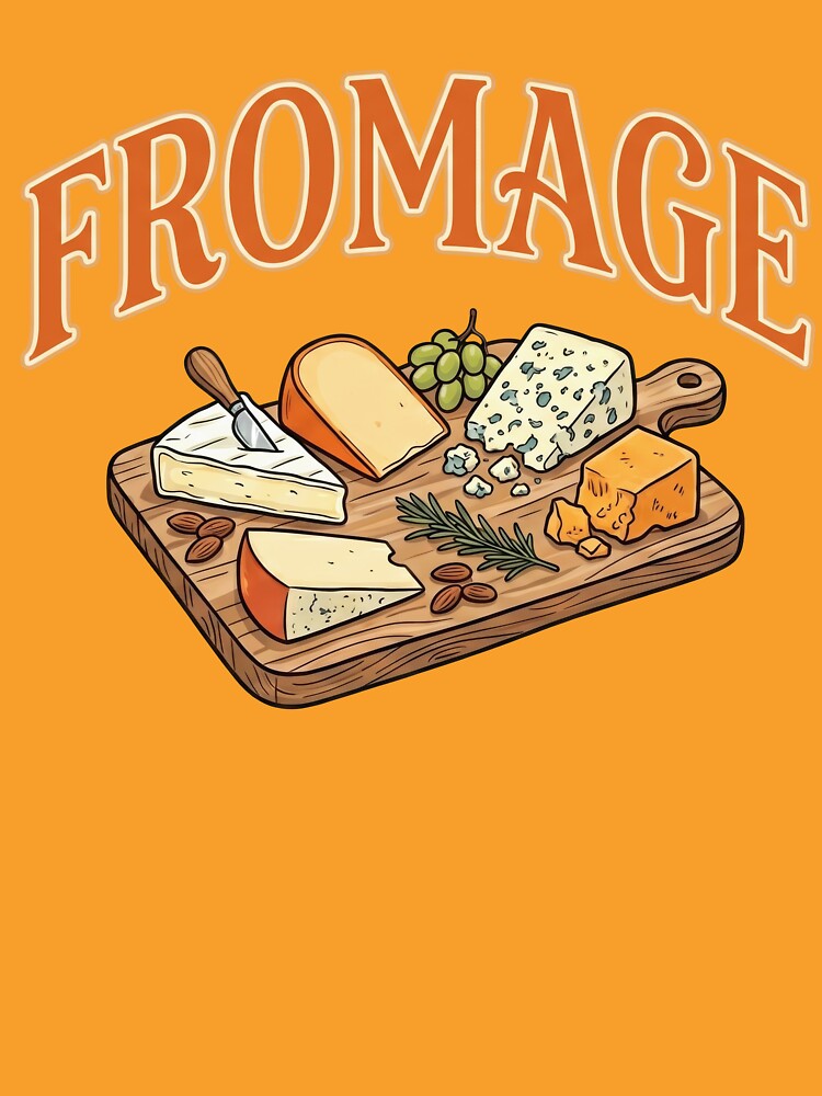 Vintage Fromage French Cheese Charcuterie Graphic Design by Terry Bain