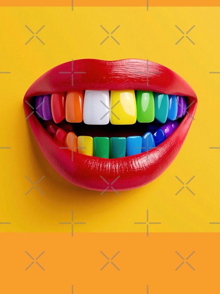 Colorful Rainbow Teeth – Creative Dentistry & Dental Art Design by WordPlayStudio