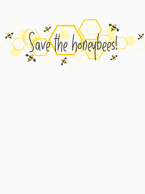 "Save the honeybees!" design for lighter colors by RKA-Products
