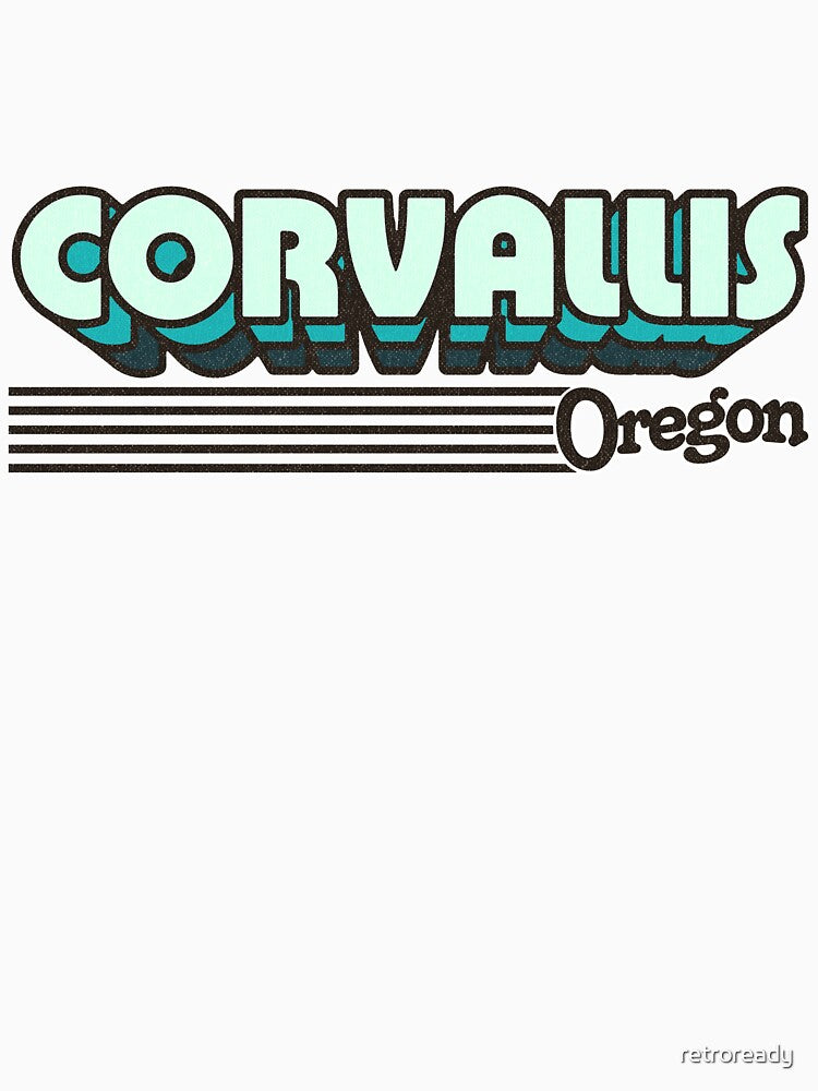 Corvallis, Oregon | Retro Stripes by retroready