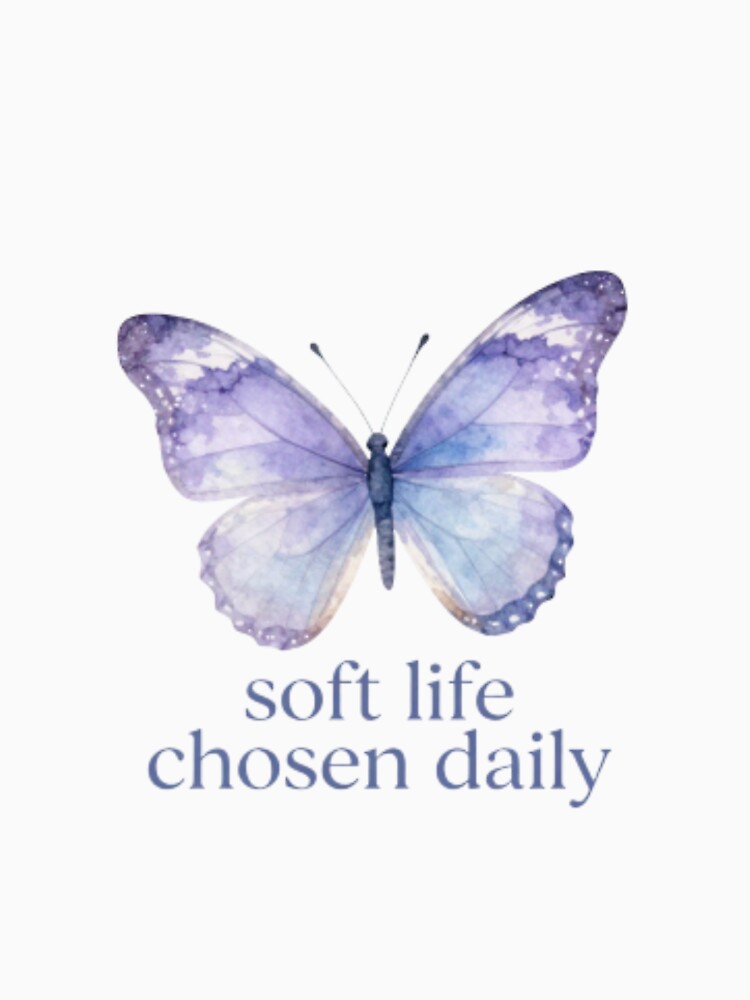 Soft Life Chosen Daily – Gentle Wellness Motivational Typography Print by CosmicQuietStudio