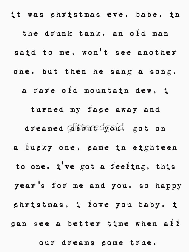 Fairytale of New York. by glitteredgold